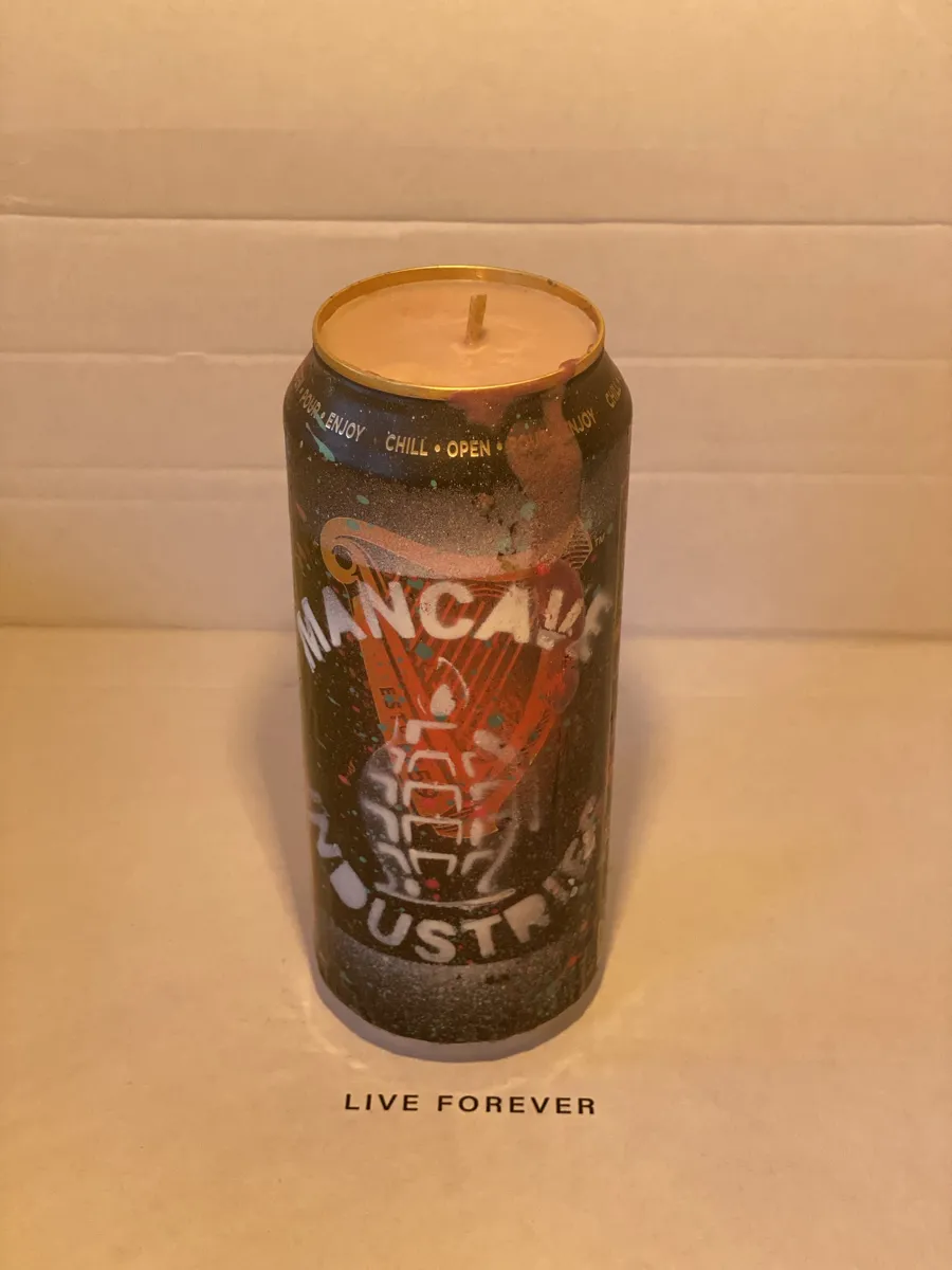 Tall 500ml Deluxe Mangrenade with white Mancave Industries stencil